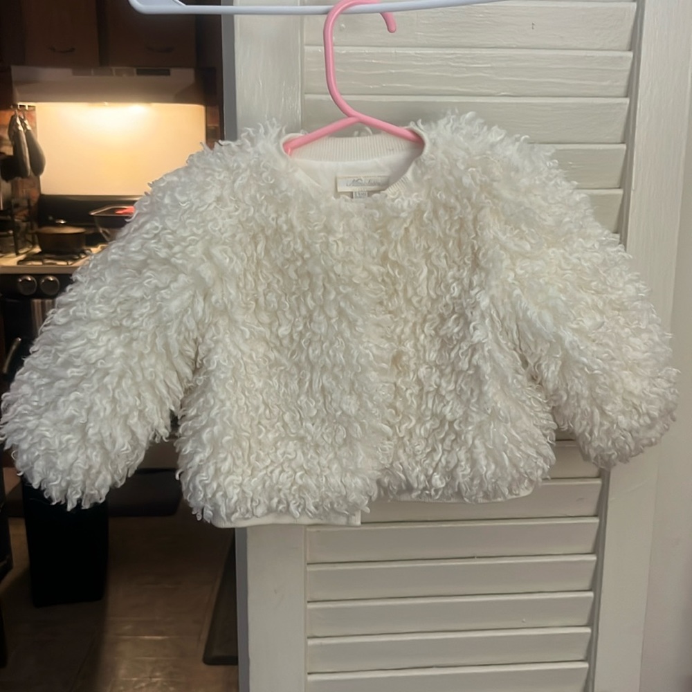 Baby’s faux fur tassel fringe coat